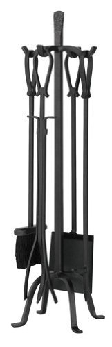 Uniflame, F-1183, 5pc Olde World Iron Finish Tool Set with Loop Handles