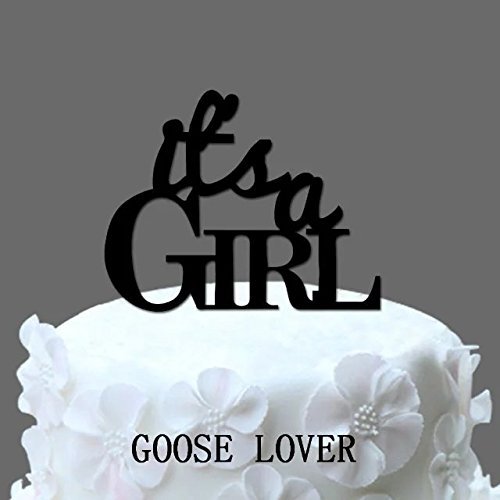GOOSE LOVER(TM) it's-a-girl Cake Topper Baby Shower Cake Topper Cute Cake Toper Funny Cake Decor