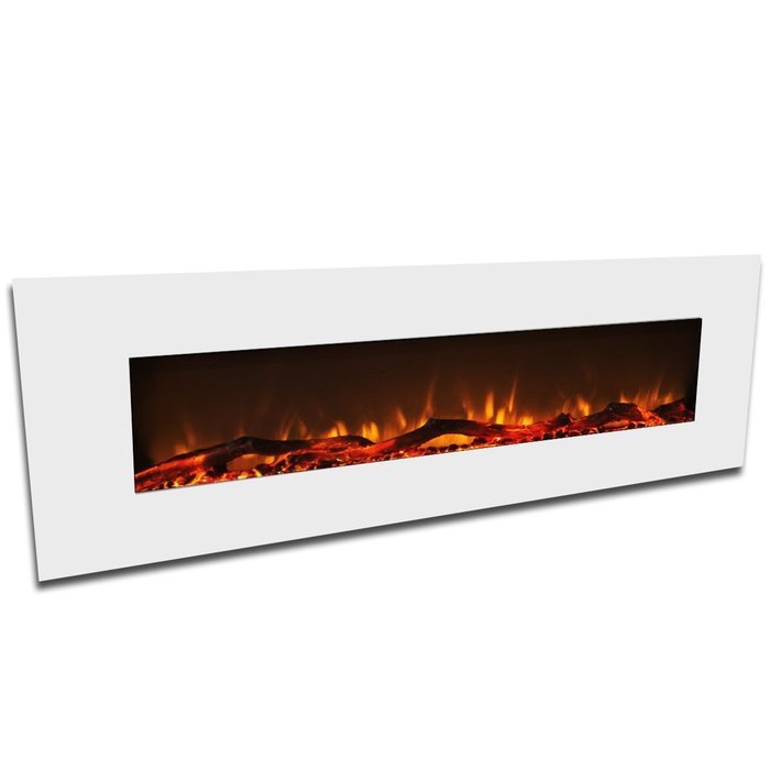 Elite Flame Ashford 50" Electric Wall Mounted Fireplace White N2