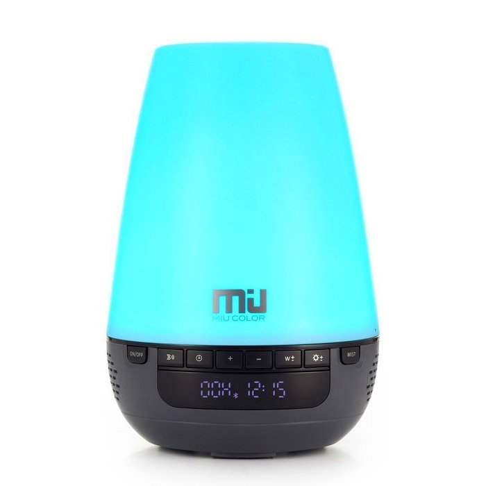 Essential Oil Diffuser, 300ml Long Time Aromatherapy Cool Mist Humidifier with Bluetooth, Digital Clock, 2 Modes... N6