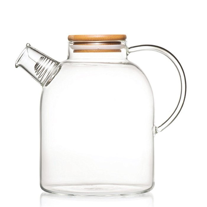 Tealyra 60 fl.oz Glass Water Pitcher Kettle w/ Bamboo Lid and Filter - Large Capacity Water Pot - Glass Teapot... N2