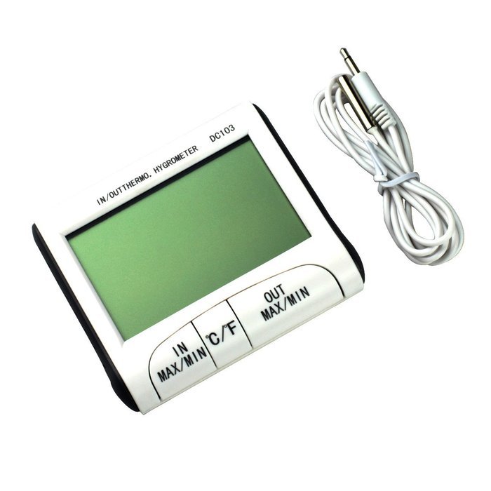 Tera Indoor and Outdoor Digital Thermometer Hygrometer Temperature and Humidity Monitor Gauge with Detector and... N4