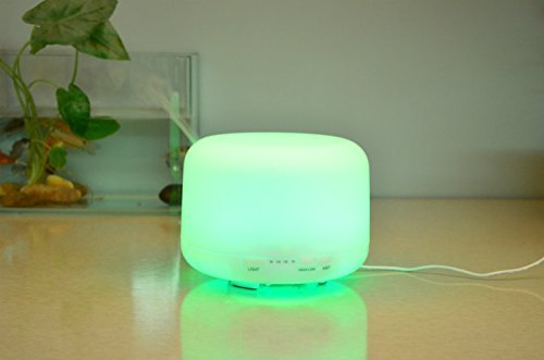 500ml Round Home Big Series LED Aroma Diffuser Essential Oil Air Humidifier FD04 by Purple-Violet N2