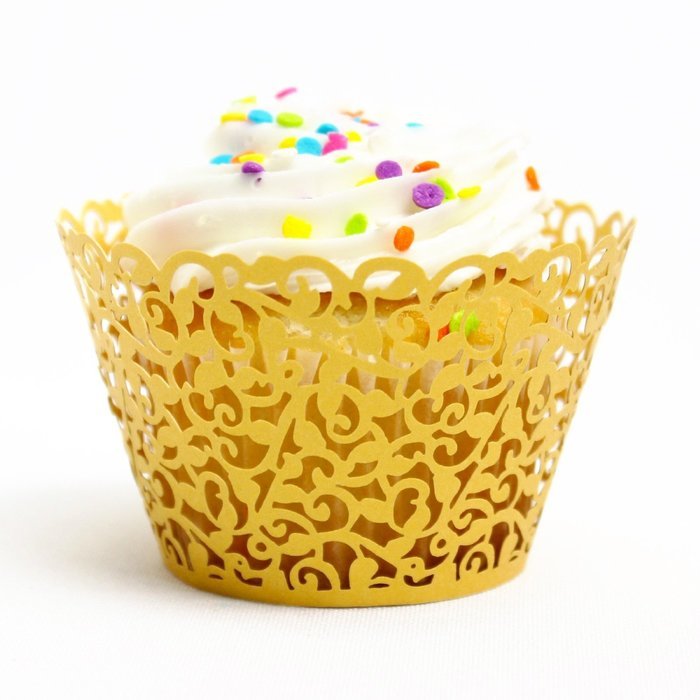 Craft Clouds - Filigree Vine Cupcake Wrappers (White) N4