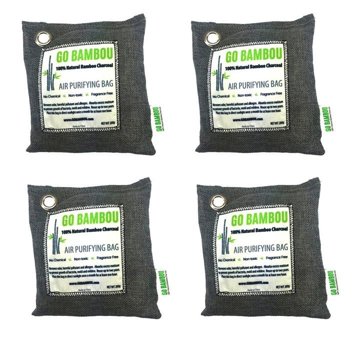 Go Bambou 100% Natural Bamboo Charcoal Air Purifying Bag - 200g (2) N2