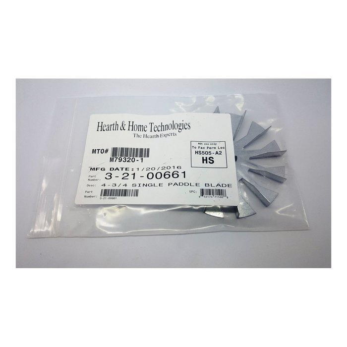HARMAN Combustion Fan Paddle Blade, 4 3/4" - P35i, Accentra Insert # 3-21-00661 Guaranteed Quality N3
