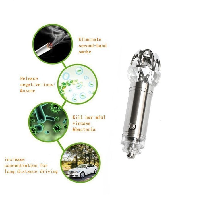 Ehonestbuy Nature Car Air Purifier / Car Ionizer / Mini Auto Car Gadget Pure Air Odor Cleaner & Smoke Remover... N11