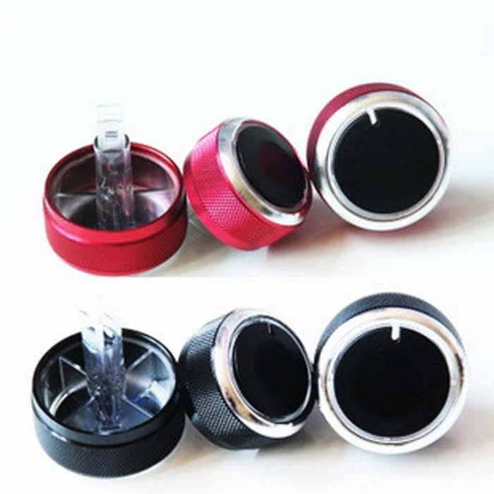 Yosa Aluminum alloy air conditioning knob AC Knob for Nissan TIIDA GENISS VN200 LIVINA 04-10 Sylphy 2012 ,3pcs... N4