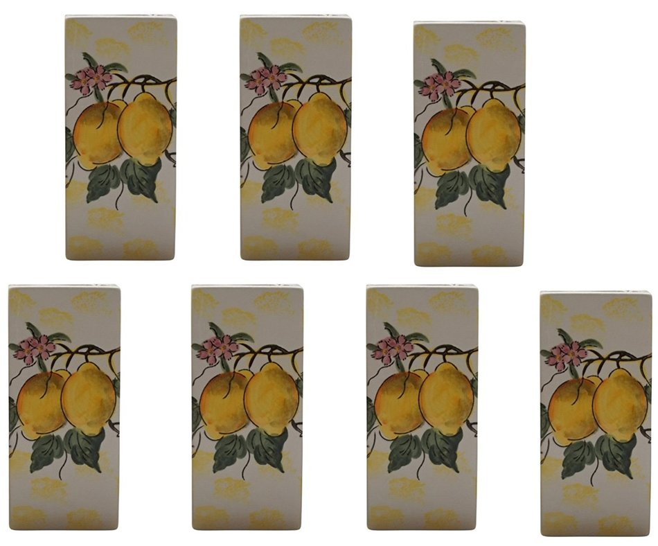 Gicos 57724 Radiators Humidifier, Ceramic, Lemon Fruit Painting (Pack of 7)