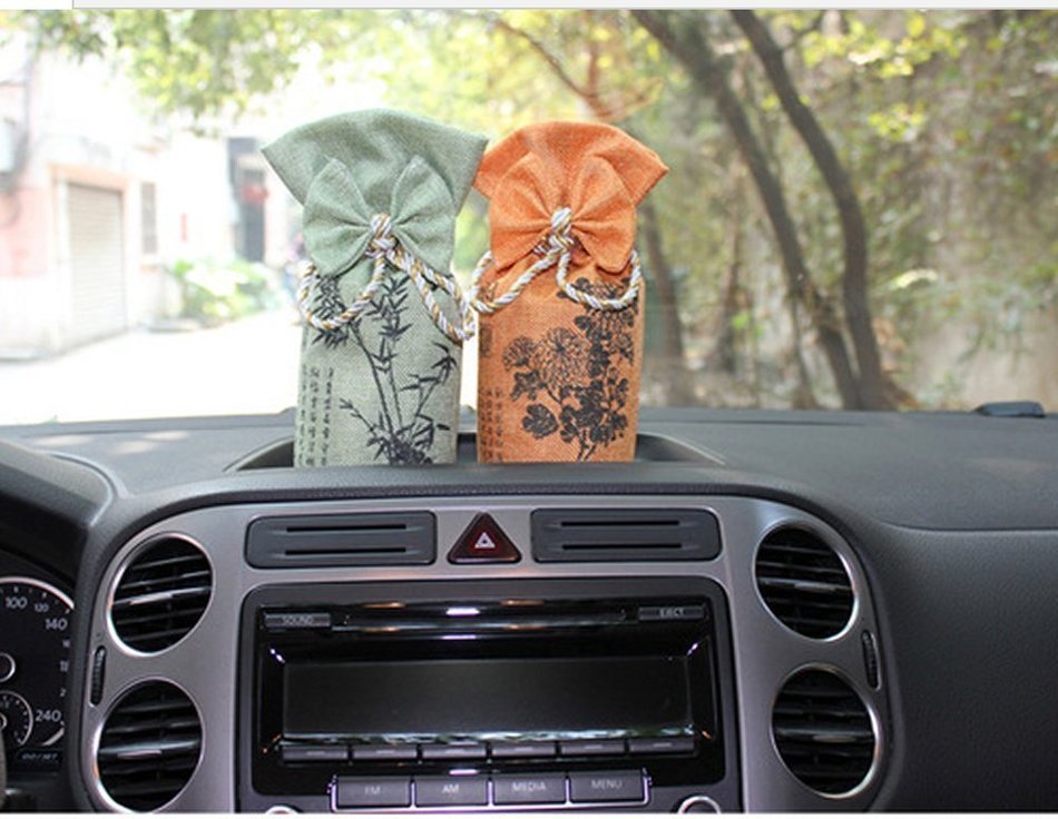 2 Packs Auto Air Purifying Activated Charcoal/ Bamboo Charcoal Bag/250g*2 (Green)