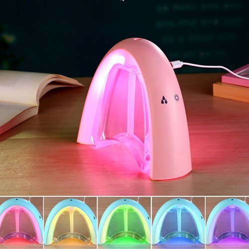 Rainbow Light Color Luminous Lamp Air Humidifier - Creative Message Board (Black) N8