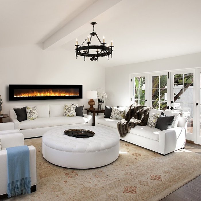 Gibson Living GL5095PF Florence 95 Inch Pebble Wall Mounted Electric Fireplace