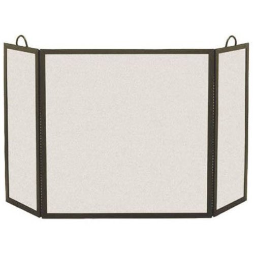 26" Rectangular 3 Panel Steel Fireplace Screen Finish: Vintage Iron