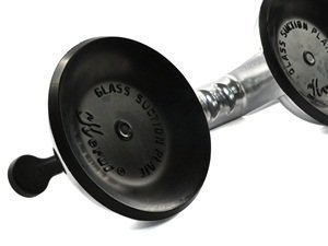 Alytimes Heavy Duty Aluminum Double Handle (2 cup) suction cup plate/pad for lifting/pulling glass N3