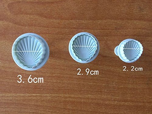 Viawow 3 Pcs Shell Shaped Candy Chocolate Cookie Mold