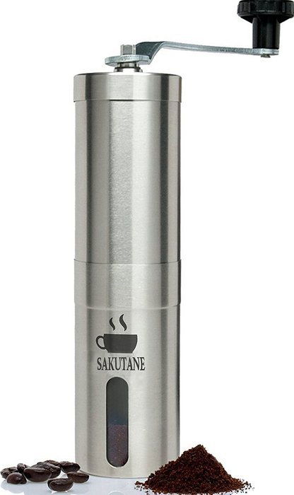 SAKUTANE Stainless Steel Manual Coffee Grinder Portable