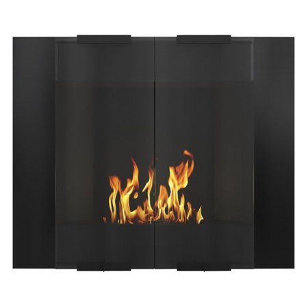 City Wall Mounted Bio Ethanol Fireplace (Black)