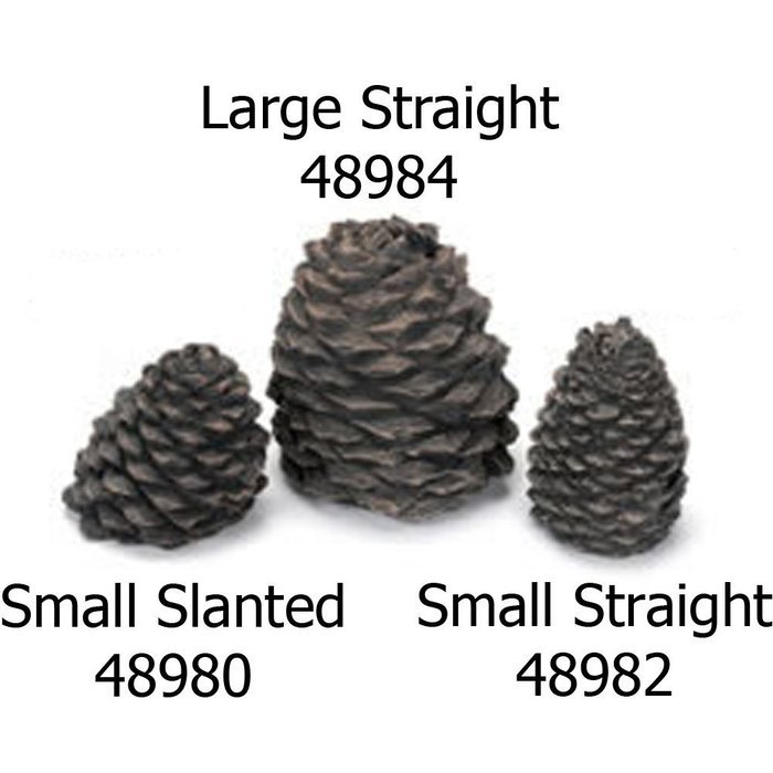 Chimney 48984 Hargrove Large Straight Ceramic Pine Cone For Gas Logs 5.5 Inchh N4