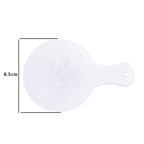 LADEY Fashion Cappuccino Coffee Barista Stencils Template Strew Pad Duster Spray Tools 16pcs/Pack N2