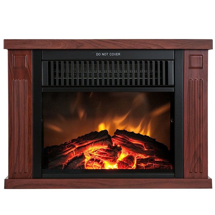 Fanala 13" Electric Mobile Fireplace Portable Freestanding Tabletop Mini Heater Firebox (13 inch, Light Wood Grain) N8
