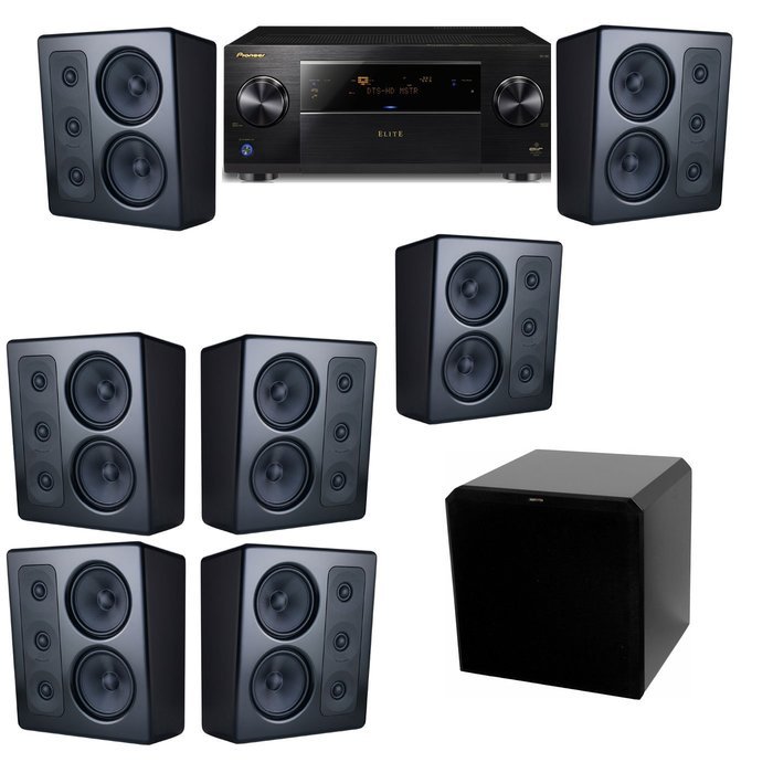 M&K Sound MP300 Monitor Speaker 7.1 HRS12 Pioneer Elite SC-89