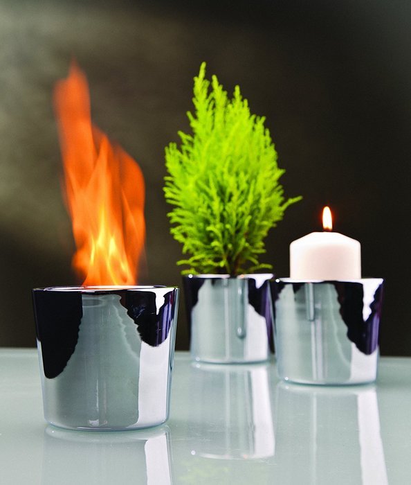 Decorpro 10214 Ovia Fireburner, White