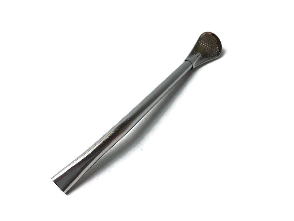 (DB1) One Eco-MaTea Stainless Steel Yerba Mate Straw ~ Mate Gourd Straw ~ Bombilla Straw