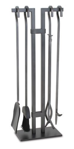 Pilgrim Home and Hearth 18088 Sinclair Fireplace Tool Set, Natural Iron