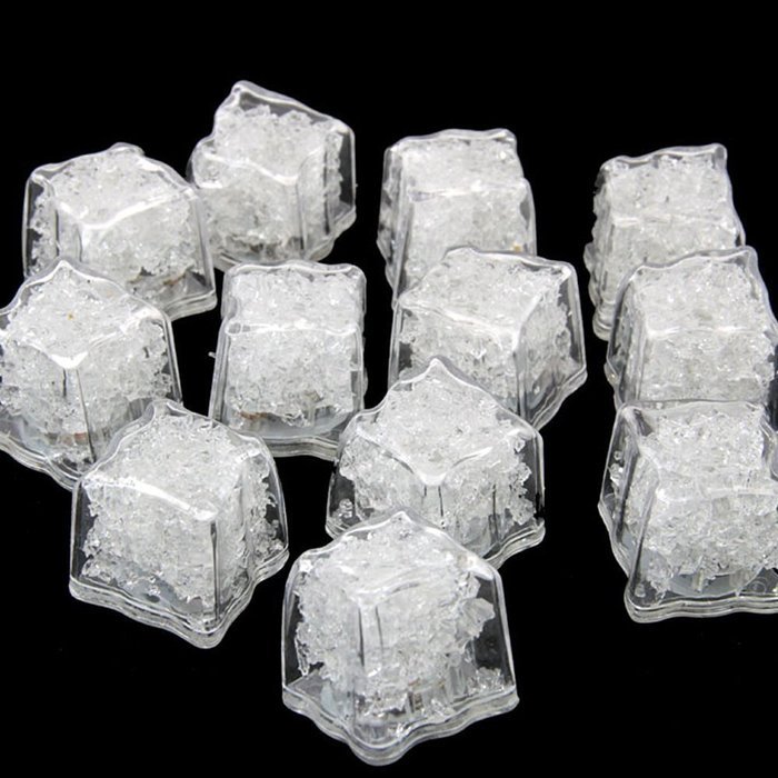 LUCKSTAR&reg; Simulation Ice Cube, 12PCs Plastic Multi-Color Luminous Ice Cube with Colorful Light for Halloween Party...