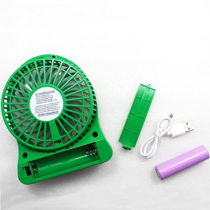 Fonxian Mini Portable Fan Rechargeable Battery Powered Small Table Fan with 3-level Speed (Orange) N12