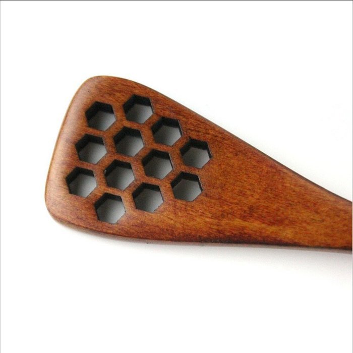 Lautechco&reg; 3pcs Japanese Style Wood Honey Stick Spoon Long Handle Honey Stirring Rod Jam Access Stick (Print Color)