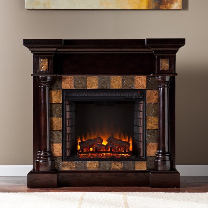 Southern Enterprises Carrington Convertible Electric Fireplace - Classic Espress