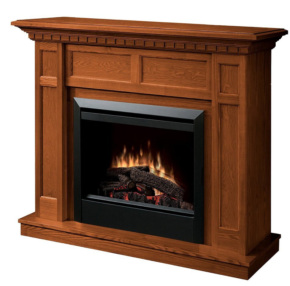 Dimplex Caprice DFP4743O Traditional Electric Fireplace Mantle with 23-Inch Firebox, Oak N2