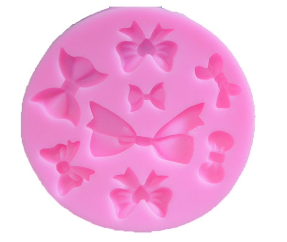 Yatim DIY Silicone Baking Mold Small Bowknot Fondant Sugar Mold Candy ...