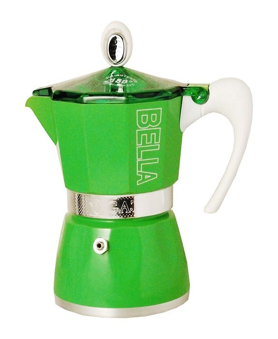 European Gift & Houseware 10-4803 3 Cup Bella Stove-Top Espresso Makers, Tropics Green