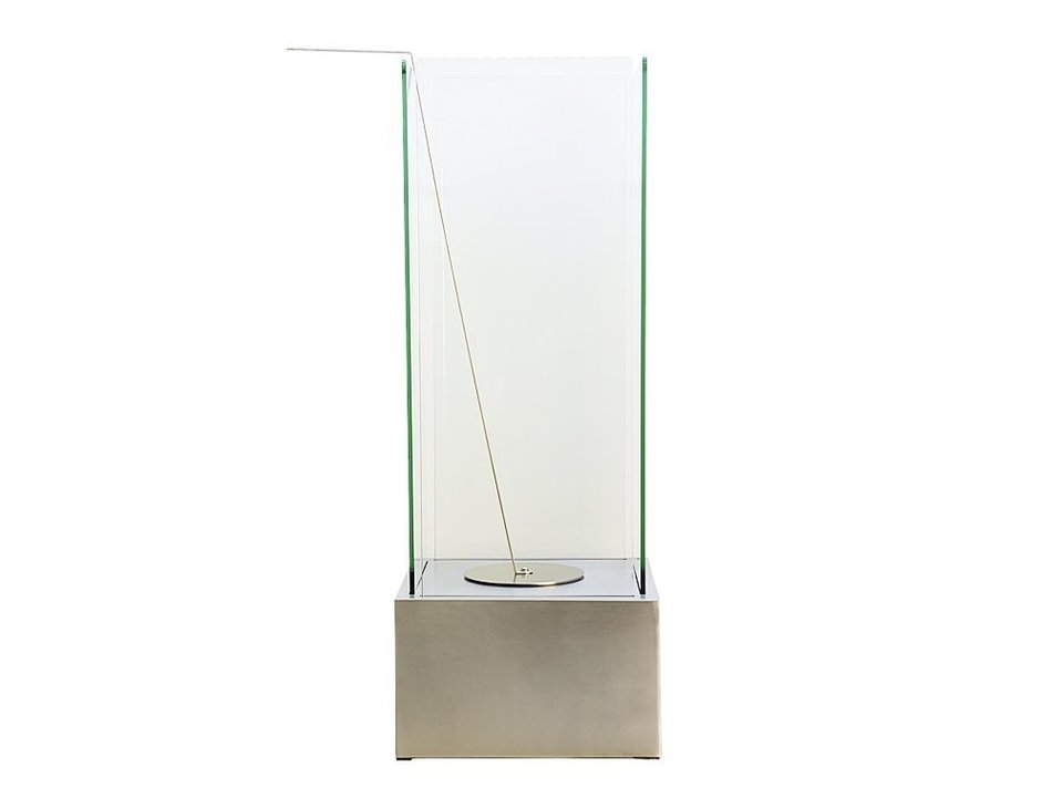 Utopia Alley Decor Enhancing Freestanding Ethanol Fireplace 27" Tall, Stainless Steel