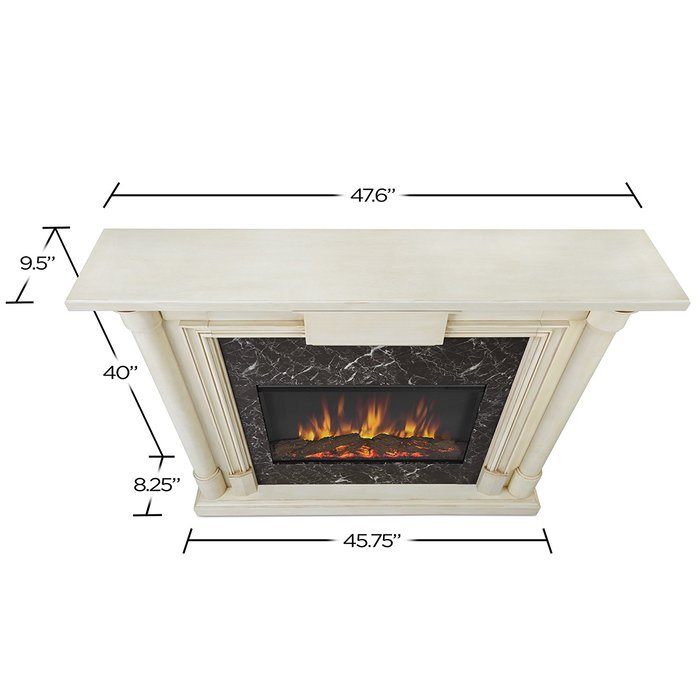 Real Flame Maxwell Electric Fireplace Whitewash N6