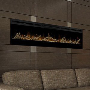 Dimplex Prism 74-In Electric Fireplace w/ Driftwood Log Set - BLF7451 & LF74DWS-KIT