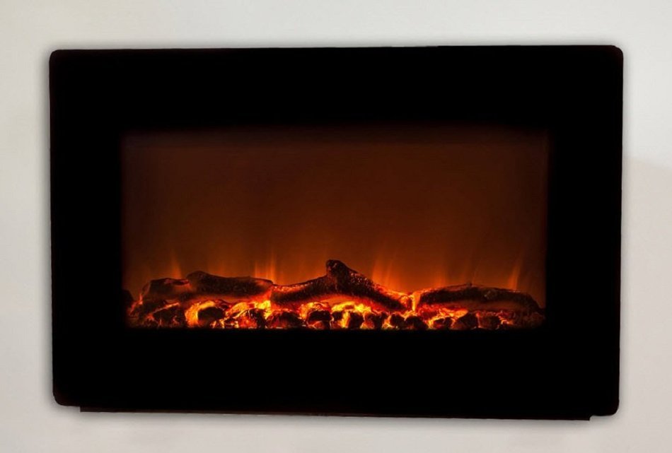 Wall Mounted Electric Fireplace, Smokeless Fireplaces, Wall Mount Heater, Modern and Contemporary Mantel, Portable... N5