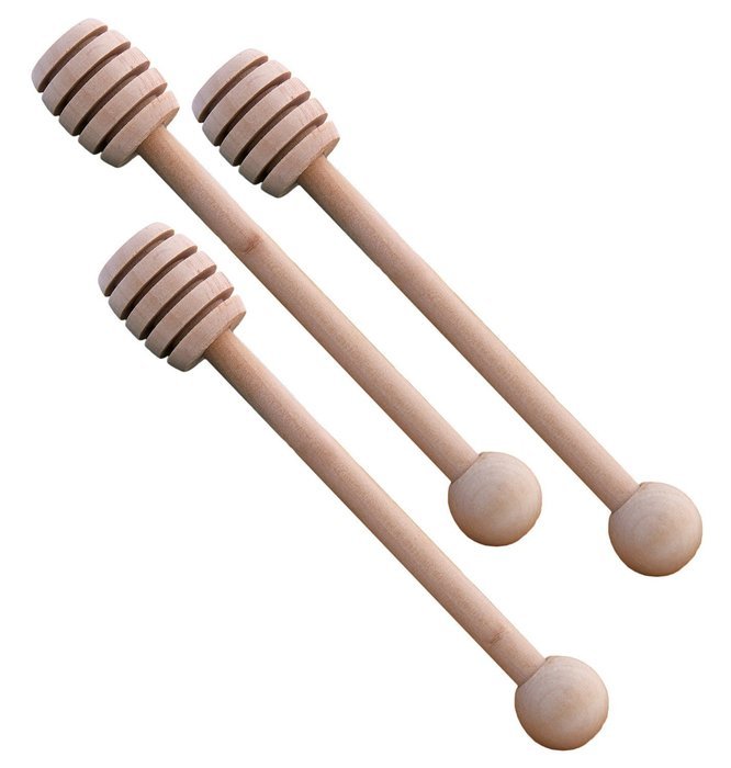 Dealglad&reg; 50Pcs Portable Mini Wooden Jam Honey Dipper Stirring Rod Honey Muddler Stick Spoons N2