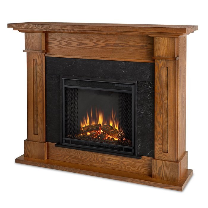 Real Flame 6030E Kipling Electric Fireplace, Medium, Burnished Oak N2
