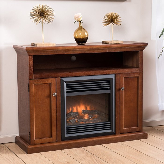 Ferris Electric Fireplace Media Console Mantel with Remote Control N3