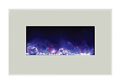 Amantii WM-BI-48-5823-WHTGLS Electric Fireplace N18
