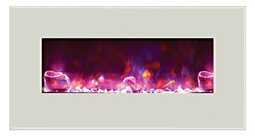 Amantii WM-BI-48-5823-WHTGLS Electric Fireplace N19