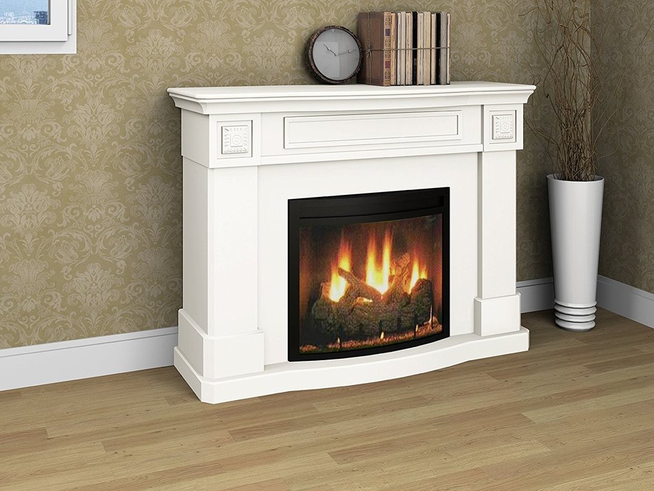 Argo Furniture Alessa Electric Fireplace, White N14