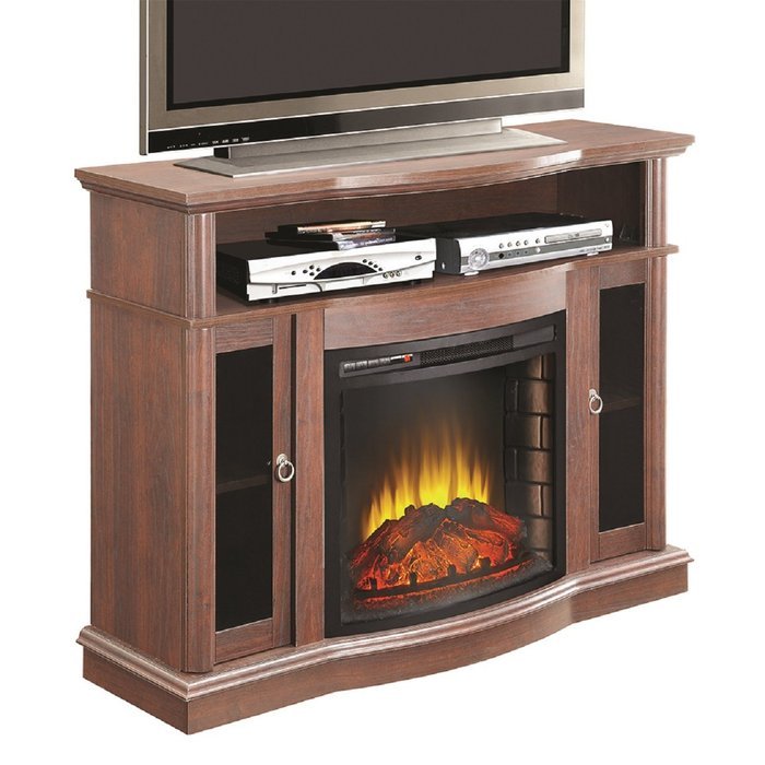 Comfort Glow EF7525RKD Beckonridge Full Size Electric Fireplace with Media Center in Mahogany, 1500-watt