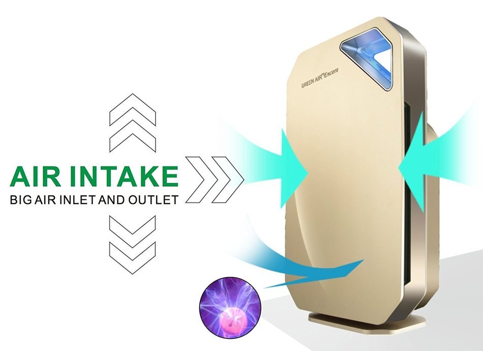 Green Air Purifiers Green Air Encore HEPA and Carbon Filter Alpine Air Purifier with IonCluster Technology N6
