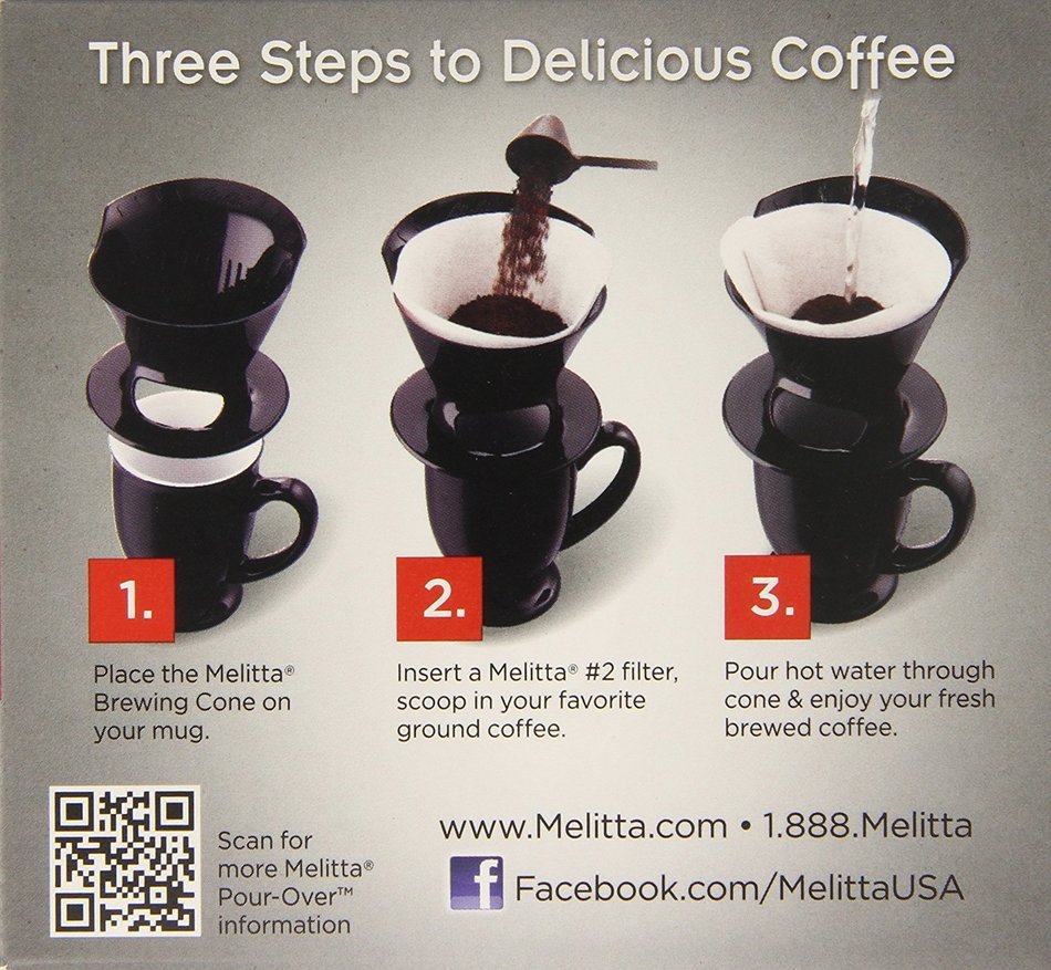 Melitta Coffee Maker, Porcelain 6 Cup Pour- Over Brewer N4