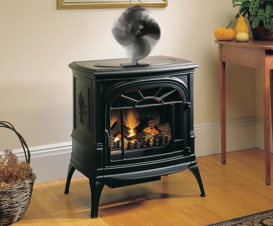 Fireplace Heat Powered Fan &ndash; Enjoy Heat From Your Wood Burning Stove and Drive Heat into Your Entire House Without... N2