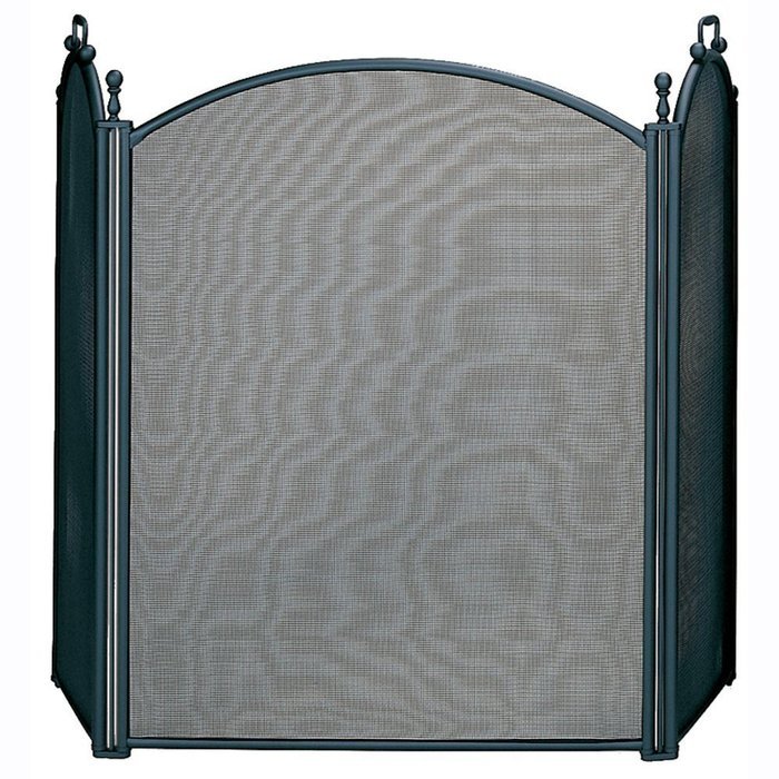 UniFlame 3 Panel Woven Mesh Deluxe Plated Fireplace Screen N2